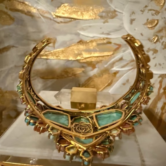 Kendra Scott Turquoise and Pink Gem Brooch - Picture 4 of 4